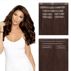 Cashmere Hair brown 16” clip in extensions